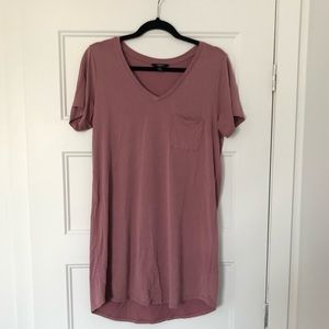 Dusty rose lightweight T shirt dress